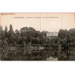 PONTHIERRY: château de sainte-assise, la station radio-france - très bon état