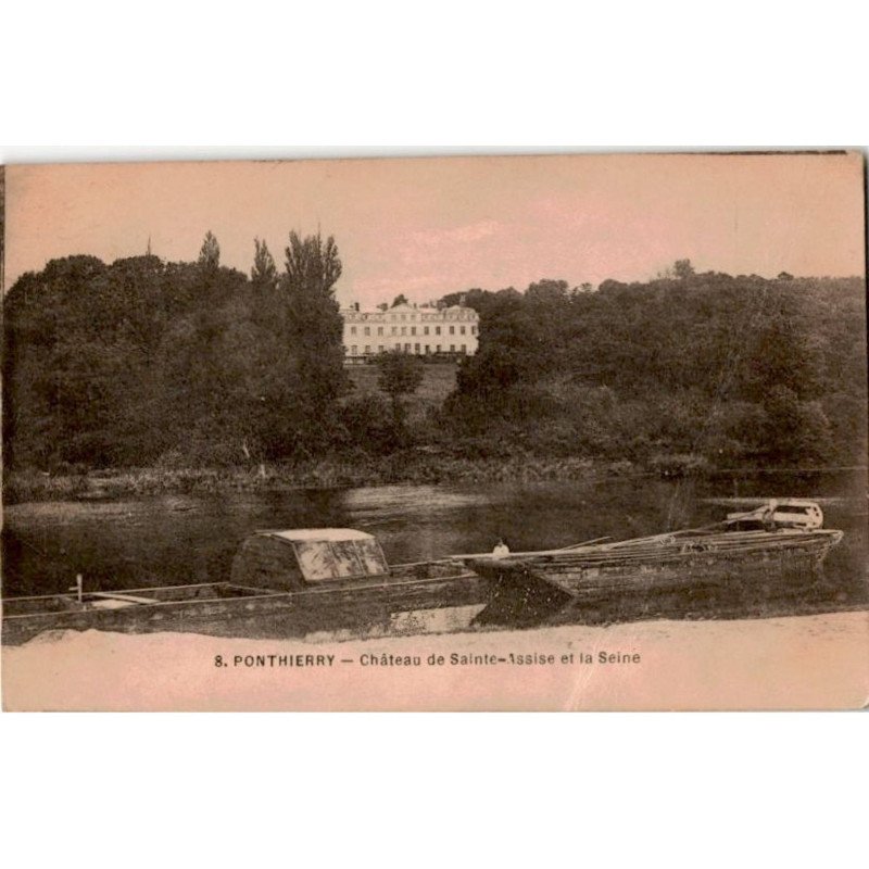 PONTHIERRY: château de sainte-assise et la seine - état