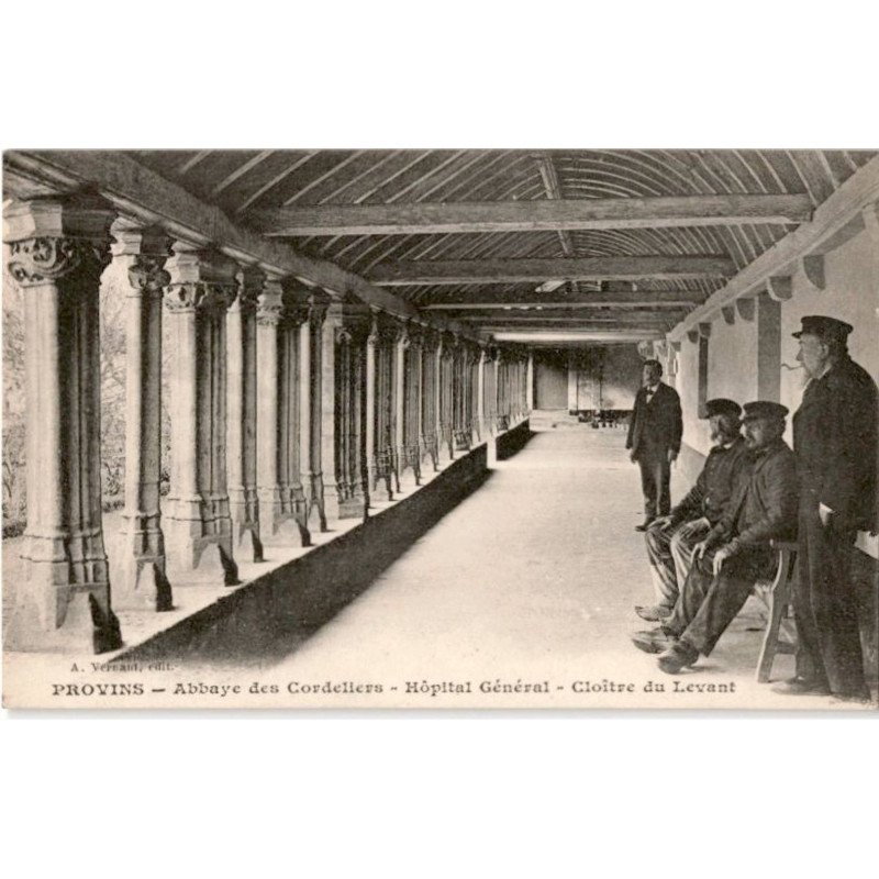 PROVINS: abbaye des cordeliers hôpital général, cloître du levant - très bon état