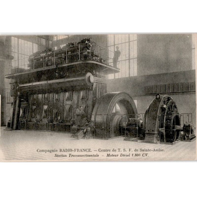 SAINT-FARGEAU: compagnie radio-france, station transcontinentale moteur diesel centre de T.S.F. - très bon état