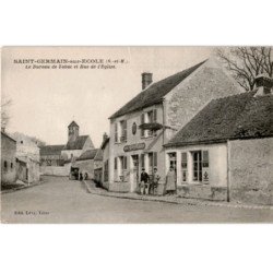 SAINT-GERMAIN-sur-ECOLE: le bureau de tabac et rue de l'église - très bon état