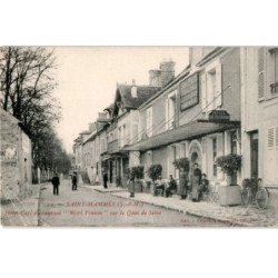 SAINT-MAMMES: hôtel-cafe-restaurant mimi pinson sur le quai de seine - état