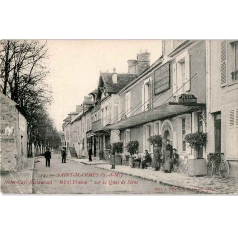 SAINT-MAMMES: hôtel-cafe-restaurant mimi pinson sur le quai de seine - état