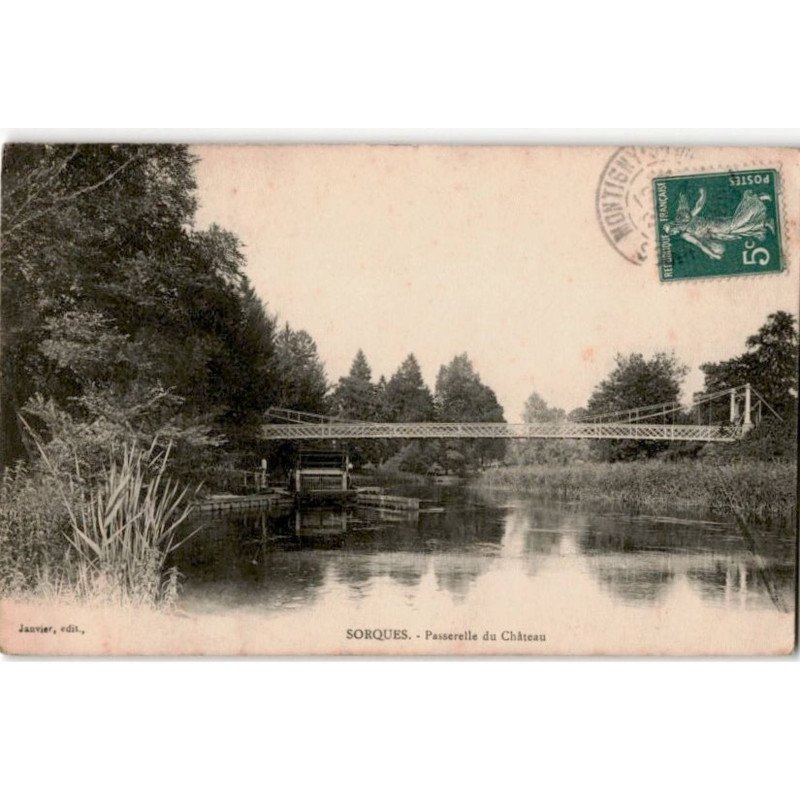 SORQUES: passerelle du château - état