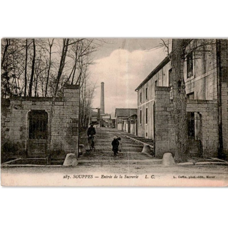 SOUPPES: entrée de la sucrerie - état