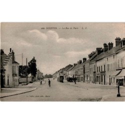 SOUPPES: la rue de paris - très bon état