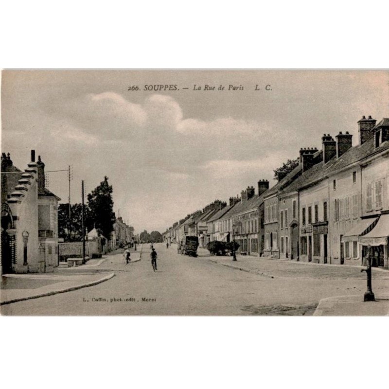 SOUPPES: la rue de paris - très bon état