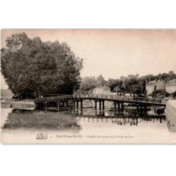 SAMOIS-sur-SEINE: chemin de halage et le pont de bois - très bon état