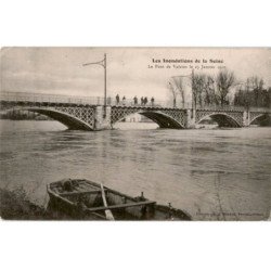VALVINS: les inondations de la seine le pont de valvins le 25 janvier 1910 - très bon état