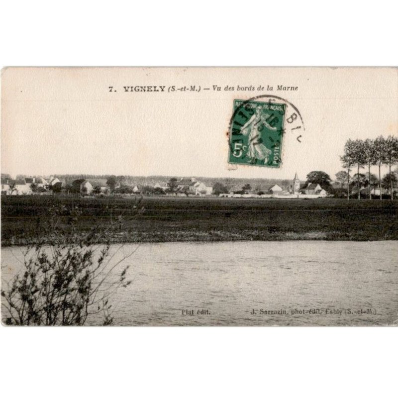 VIGNELY: vu des bords de la marne - très bon état