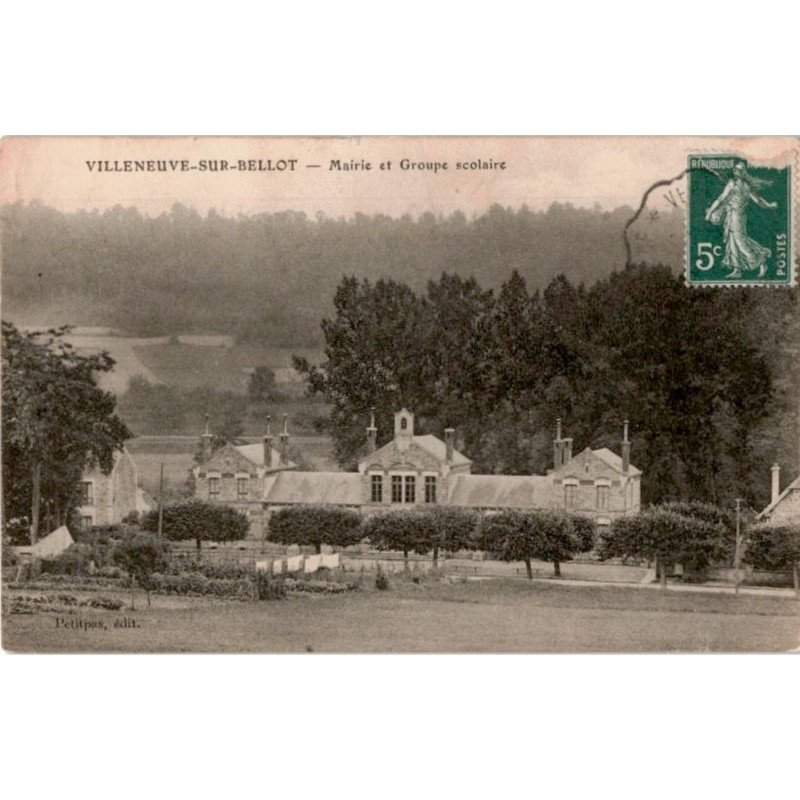 VILLENEUVE-sur-BELLOT: mairie et groupe scolaire - très bon état