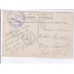 PONTARLIER: ambulance pernod fils blessés militaires guerre 1914, absinthe, cachet - très bon état