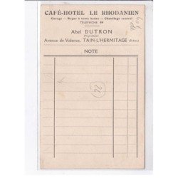 TAIN-L'HERMITAGE: café-hôtel, le rhodanien - état