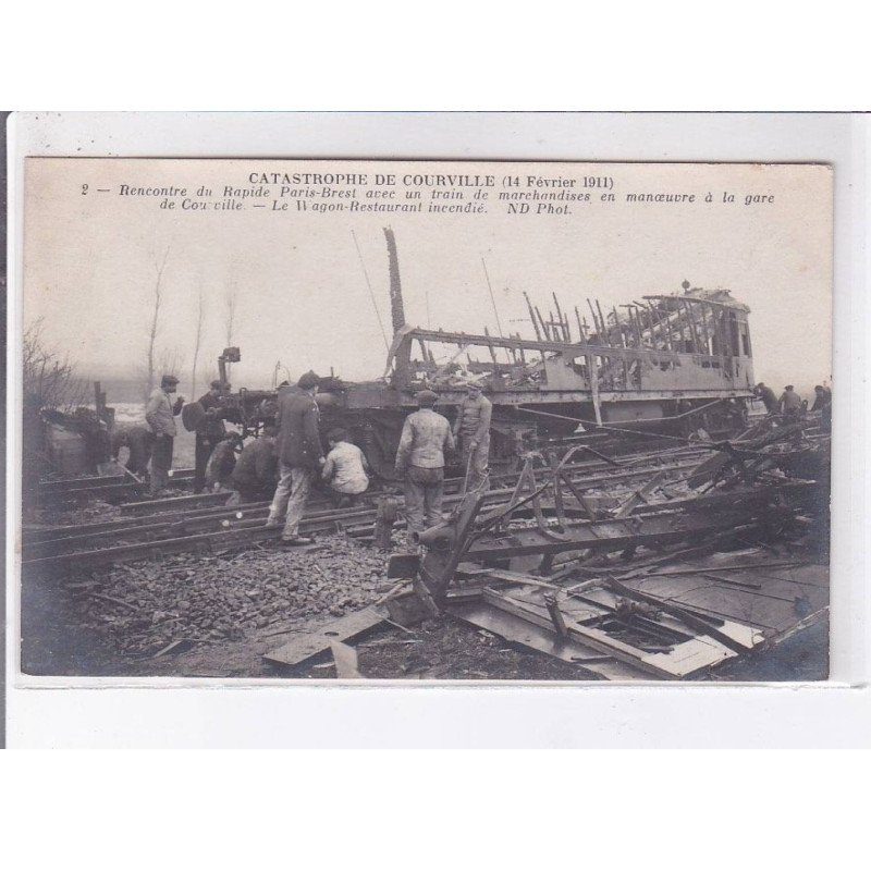 COURVILLE: catastrophe de courville rencontre du rapide paris-brest avec un train de marchandise - très bon état