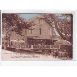 CONCOULES: hôtel du mont lozère grand parc garage boules salle pour noces - très bon état