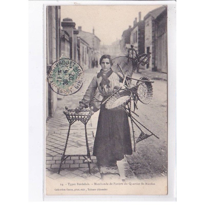 BORDEAUX: marchande de paniers du quartier saint-nicolas - état
