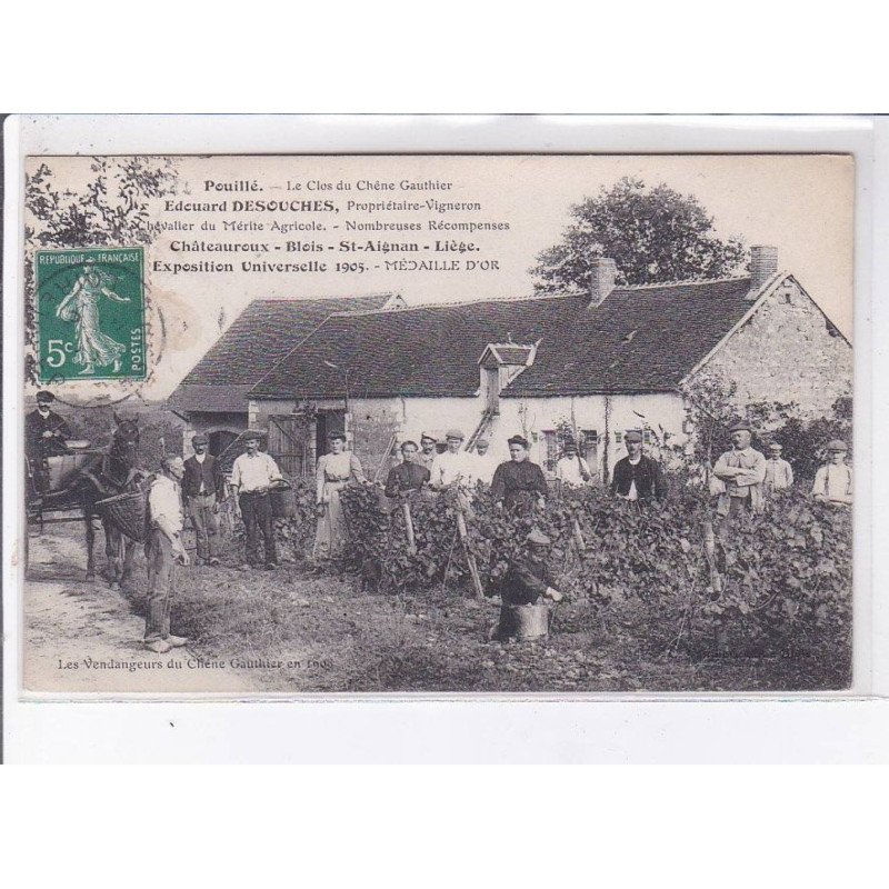 POUILLE: le clos du chêne gauthier edouard desouches exposition universelle 1905 médaille d'or - très bon état