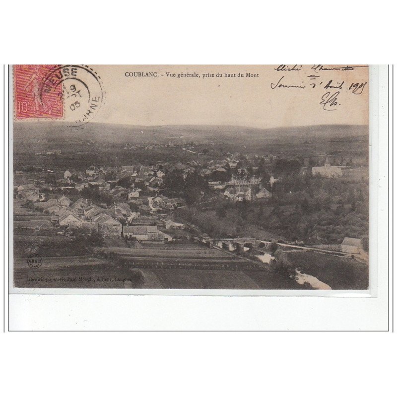 COUBLANC - Vue générale, prise du haut du Mont - très bon état