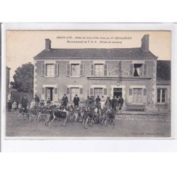 SAINT-LYE: hôtel du lion d'or tenu par C. Quillerier recommandé du T.C.F. poste de secours, cachet chiens- très bon état