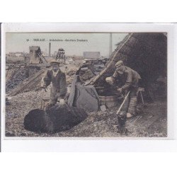 TRELAZE: ardoisières, ouvriers fendeurs - très bon état