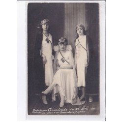 PREMERY: cavalcade du 21 avril 1930 la reine et ses demoiselles d'honneur - très bon état