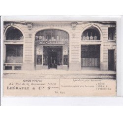 LILLE: gros frères 3-7 rue de la quennette Lhérault et Cie, quincaillerie, spécialités pour bâtiments - très bon état