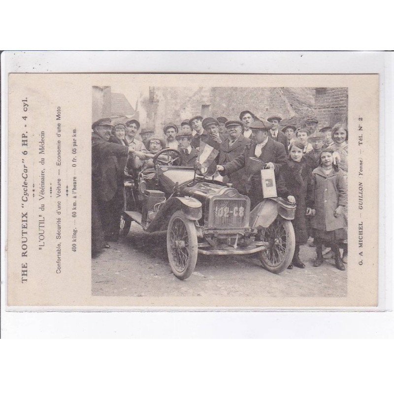 GUILLON: G.A. Michel the routeix cycle-car l'outil du vétérinaire du médecin, autographe - très bon état GUILLON: G.A. Michel the routeix cycle-car l'outil du vétérinaire du médecin, autographe - très bon état