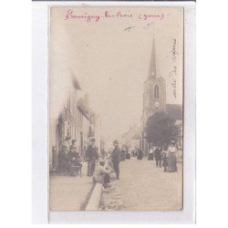 SAUVIGNY le BOIS: scène du village, église - très bon état