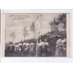 SERMIZELLES: souvenir de la procession au monument de la sainte-vierge le retour de la procession - très bon état