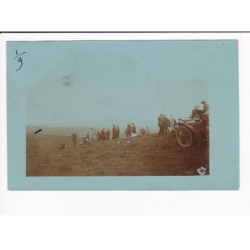 Coupe GORDON BENNET 1905 : lot de 5 cartes photos dans les pages d'album d'origine (course automobile) - très bon état