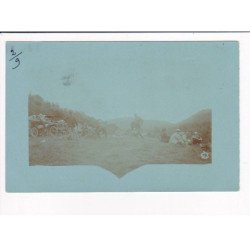 Coupe GORDON BENNET 1905 : lot de 5 cartes photos dans les pages d'album d'origine (course automobile) - très bon état