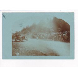 Coupe GORDON BENNET 1905 : lot de 5 cartes photos dans les pages d'album d'origine (course automobile) - très bon état