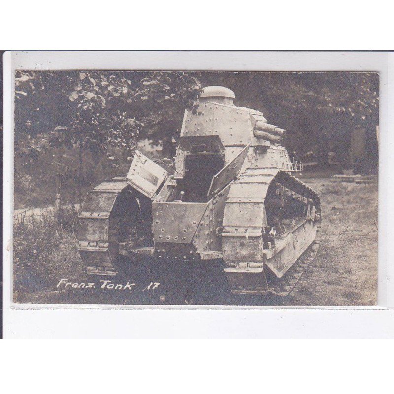 MILITAIRE: tank, tank, carte photo, char Renault, Franz tank - très bon état