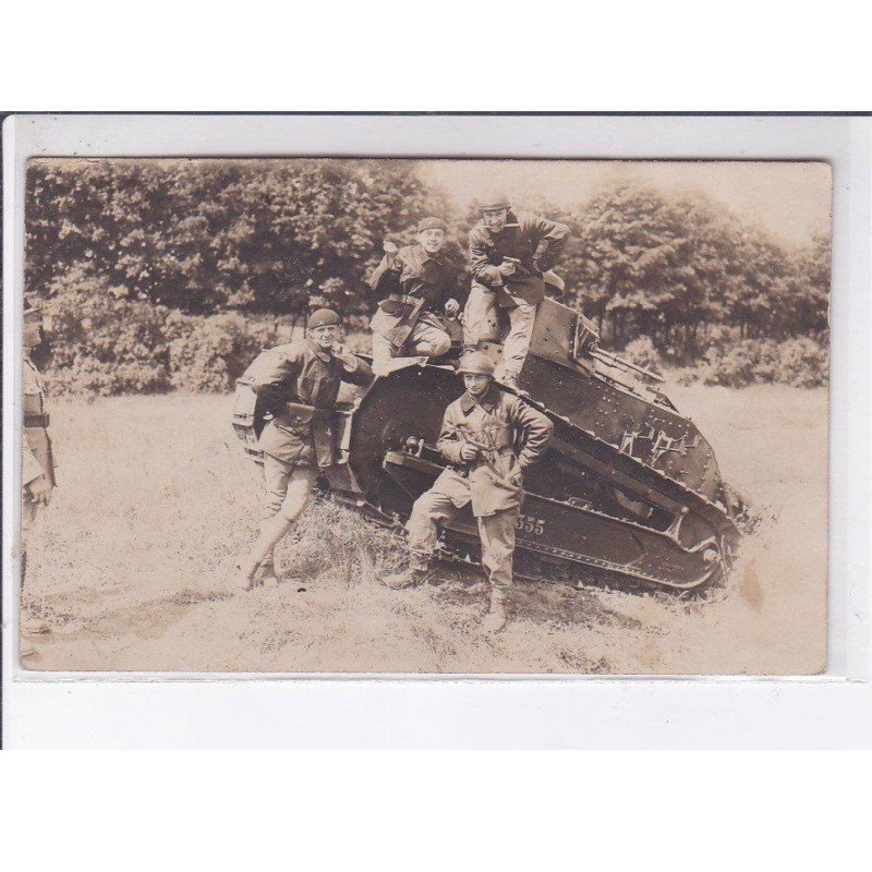 MILITAIRE: tank, tank, carte photo - très bon état