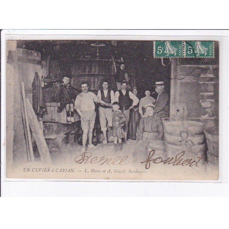 BORDEAUX: un cuvier à caplan L. Blanc et A. Girard - très bon état