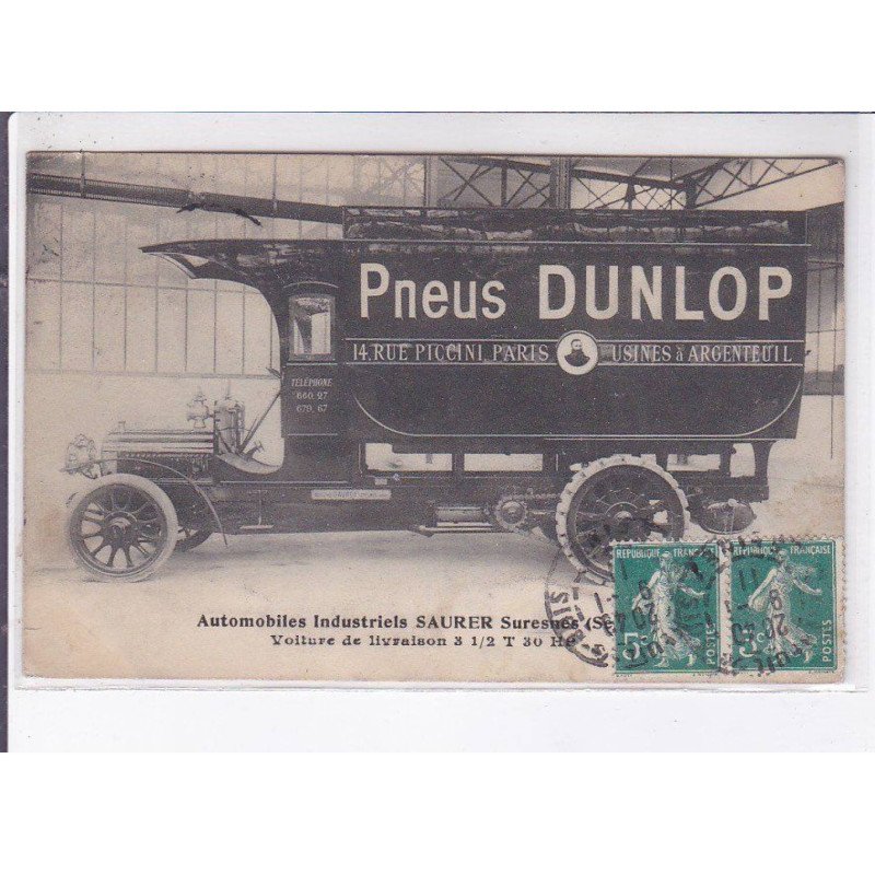 SURESNES: automobiles industriels SAURER voiture de livraison, pneu Dunlop - très bon état