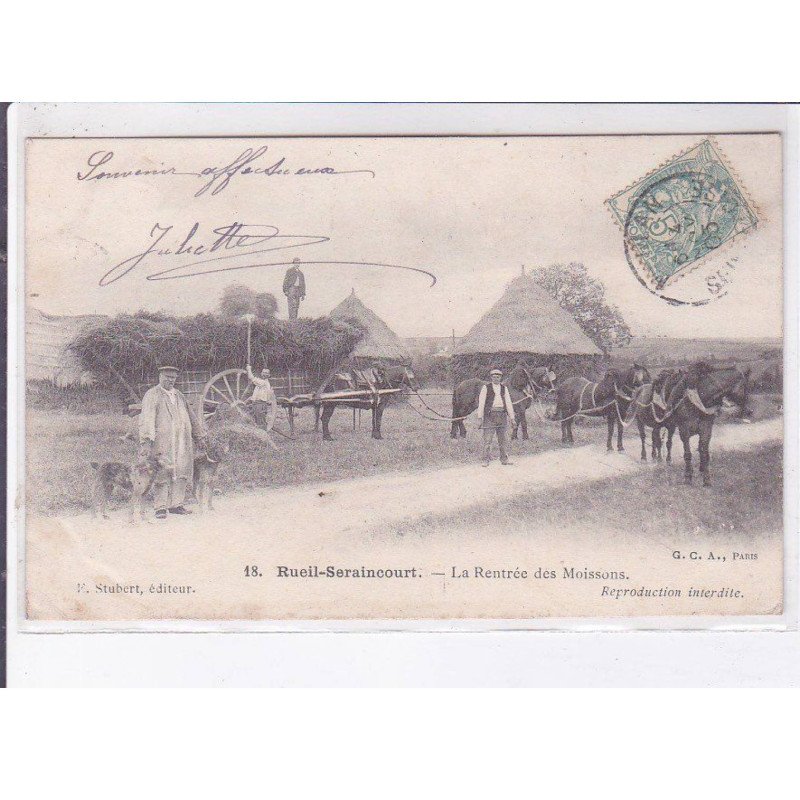 RUEIL-SERAICOURT: la rentrée des moissons - très bon état