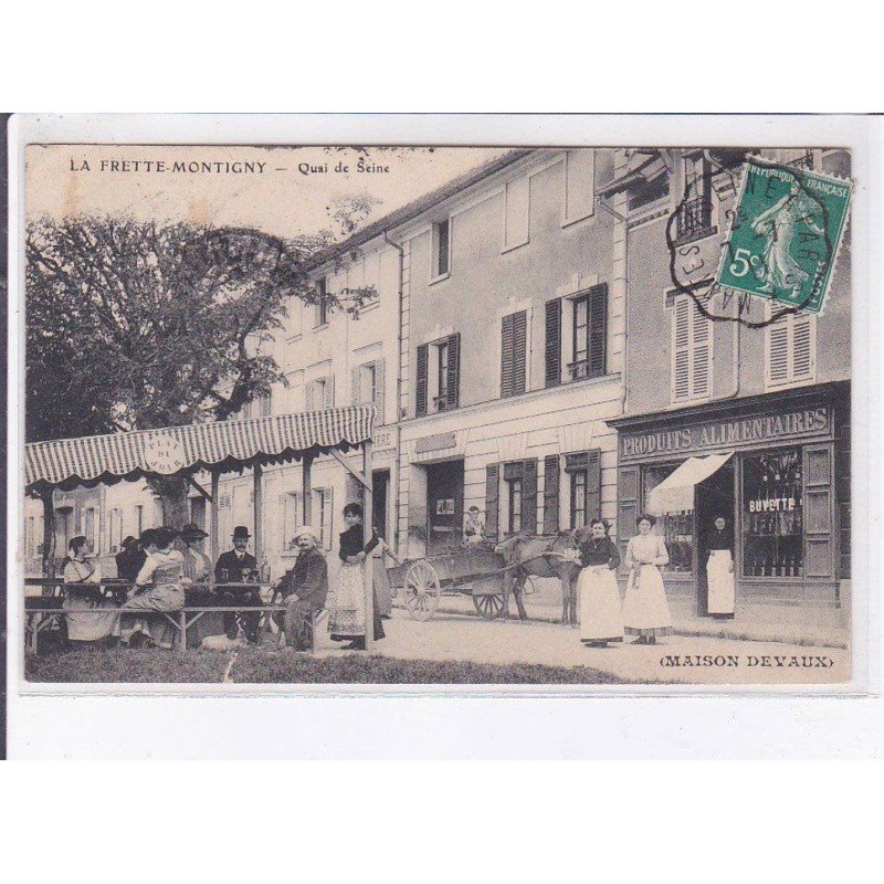 LA FRETTE-MONTIGNY: quai de seine, maison devaux, partiellement décollée - état