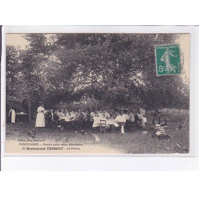 PONTCARRE: prairie pour repas champêtre du restaurant tribout, le poitier - très bon état