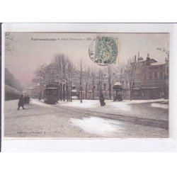 FONTAINEBLEAU: place denecourt effet de neige, tramway - très bon état