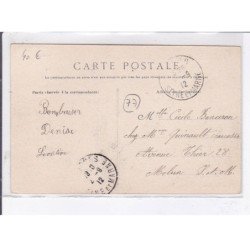 EGREVILLE: la gare arrivée d'un train - très bon état