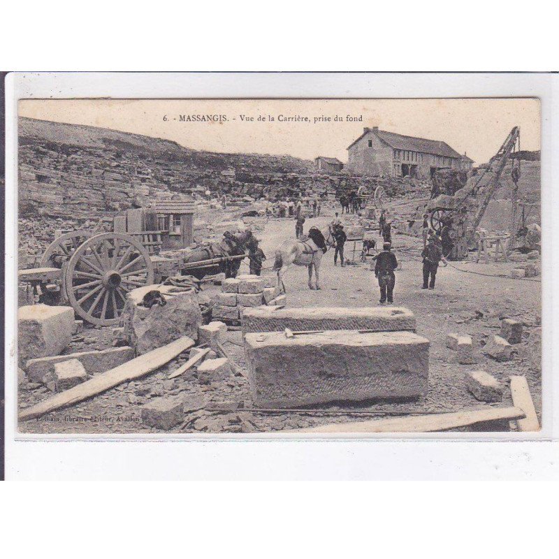 MASSANGIS: vue de la carrière, prise du fond - très bon état