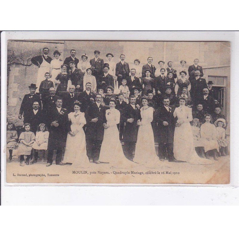 MOULIN: quadruple mariage célèbre le 16 mai 1910 - état
