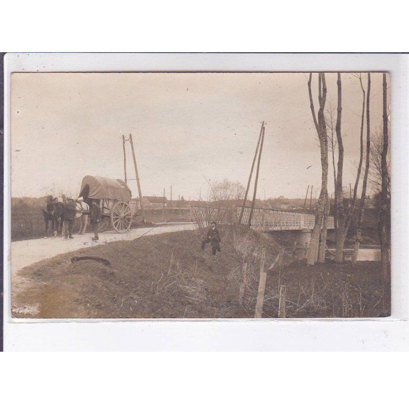 LUCY-sur-YONNE: sortie du pont, attelage - très bon état