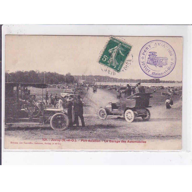 JUVISY: port aviation le garage des automobiles, cachet - très bon état