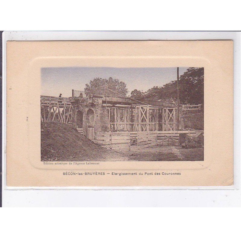 BECON-les-BRUYERES: élargissement du pont des couronnes - état
