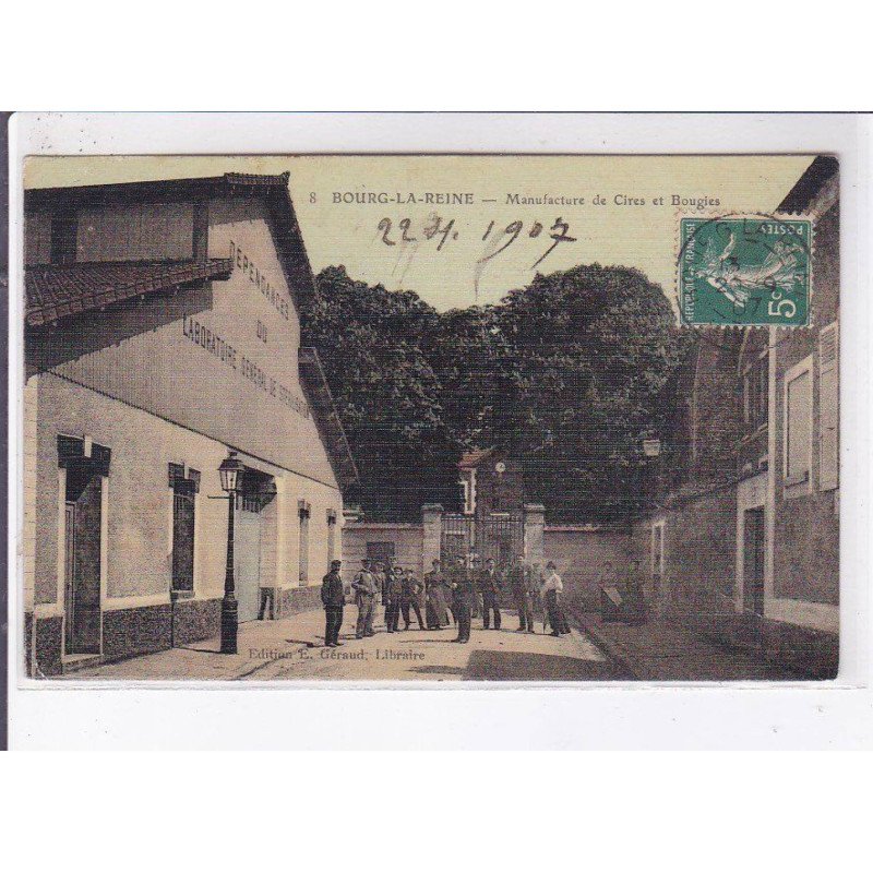 BOURG la REINE: manufacture de cires et bourges - très bon état