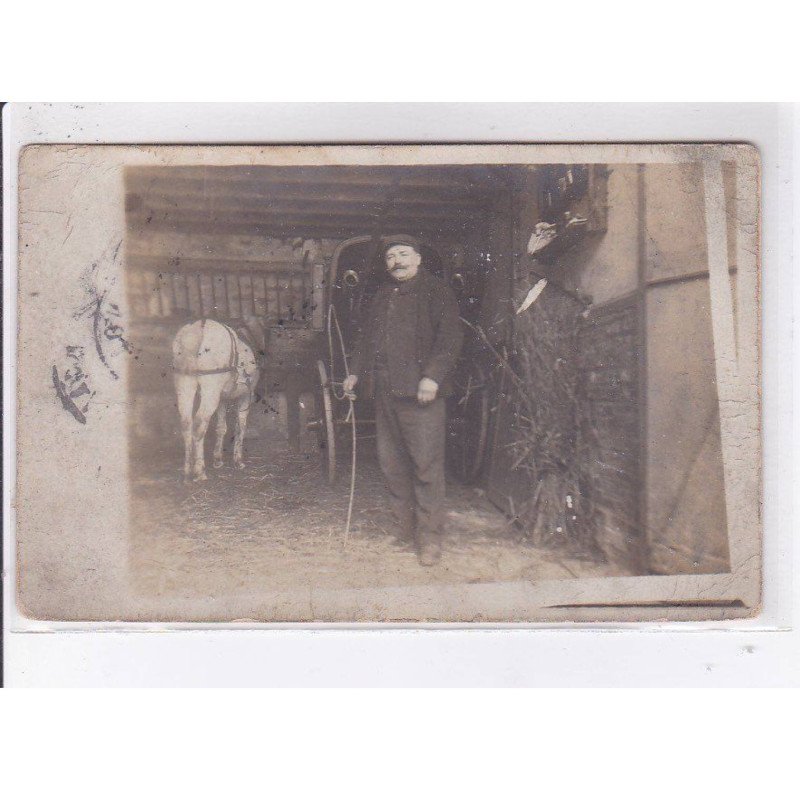 IVRY-sur-SEINE: rue bonnefoy, personnage, cheval - très bon état