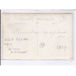 ORLY: lot de 2 CPA villa l'Ermitage, attelage - très bon état