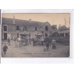 PLESSIS-TREVISE: ferme de la place de l'église, attelage de livraison -  état